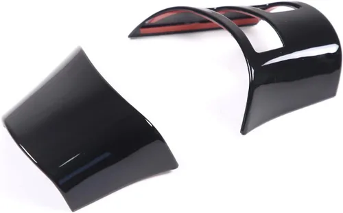 Vista 14 de Lcojicep Marco de botón de dirección de automóvil compatible con Corvette C6 Z06 ZR1 2005-2013 Marco de botón de automóvil ABS borde interior grano
