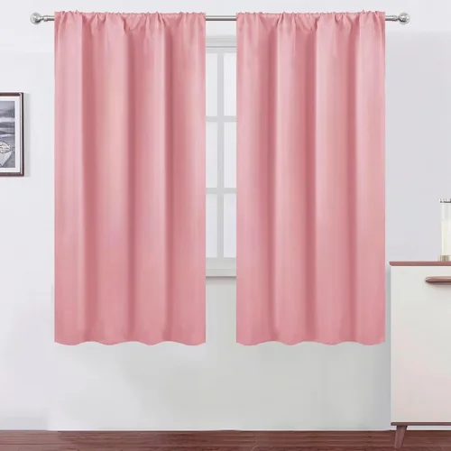 Vista 34 de LEMOMO Cortinas opacas de 42 x 54 pulgadas, juego de 2 paneles de cortinas con aislamiento térmico para oscurecer la habitación