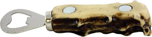 Vista 8 de Pine Ridge Abrebotellas magnético con mango de asta de ciervo – cuernos sintéticos bellamente pintados a mano y hechos a mano para abridor de nevera
