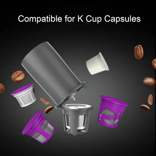 Vista 4 de Cafetera de goteo portátil para viajes, cafetera de goteo K Cup, máquina de café por goteo, cafetera portátil para viajes y campamento