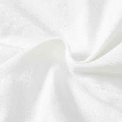 Vista 5 de Shalofer Mameluco de conejo con estampado de conejo para bebés y niñas, Blanco