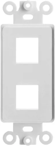 Vista 8 de Cmple - Decorator Wall Plate Insert 1-Gang Decorative Single Gang Faceplate Standard Jack Wall Plate Keystone - 3-Port (Pack of 2)