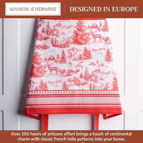 Vista 322 de Maison d' Hermine Delantales para mujer con bolsillo, 100% algodón (27.50 x 31.50 pulgadas)