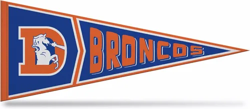 Vista 17 de Rico Industries NFL Retro - Alt 12" x 30" Felt Wall Décor Pennant - Great for Home/Bed Room/Man Cave Décor