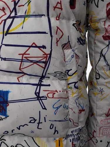 Vista 4 de Chaqueta estampada Art Graffiti acolchada, Printd