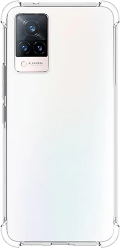 Vista 6 de USTIYA Funda para Vivo V21 5G Clear TPU Cuatro Esquinas Cubierta Protectora Transparente Suave Funda