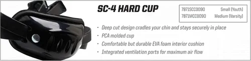 Vista 2 de Schutt SC-4 Copa dura Chinstrap para casco de fútbol