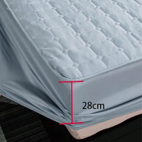 Vista 3 de Sábanas bajeras de cama tamaño Queen, acolchado, transpirable, impermeable, a prueba de orina, protector de colchón grueso antideslizante, color Gris