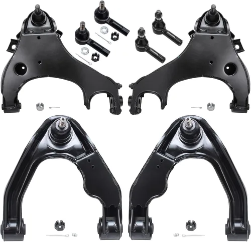 Vista 290 de Detroit Axle - Kit de brazos de control de extremo de 8 piezas para Toyota 2001-2003 Highlander 2002-2003 Camry Lexus ES300, 2 conjuntos de brazos