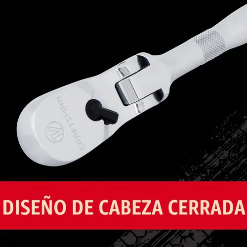 Vista 6 de CRAFTSMAN V-SERIES - Trinquete, accionamiento de 1/2 pulgada, 96 dientes, cabeza flexible (CMMT86332V)