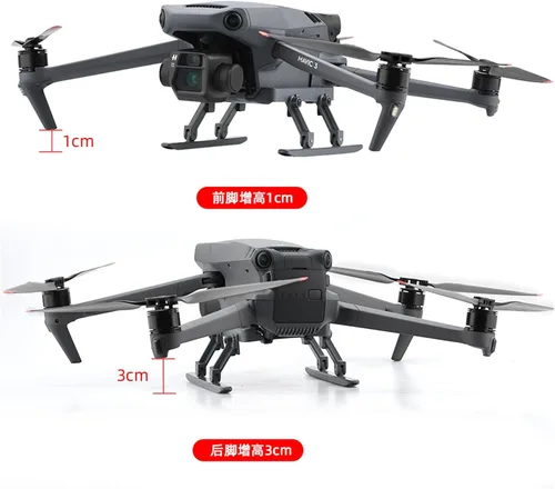 Vista 3 de SeiZed Foldable Landing Gear for D-JI Mavic 3 Drone Quick Release Heightening Protection Bracket Feet Stand Support Protector Accessory