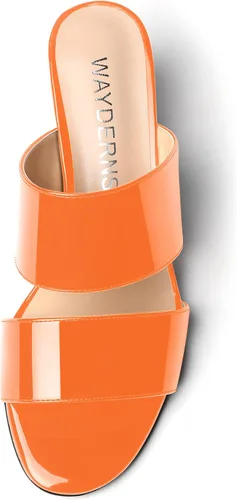 Vista 3 de WAYDERNS Sandalias de cuña de tacón bajo de dos piezas para mujer, con puntera abierta, de 2 pulgadas
