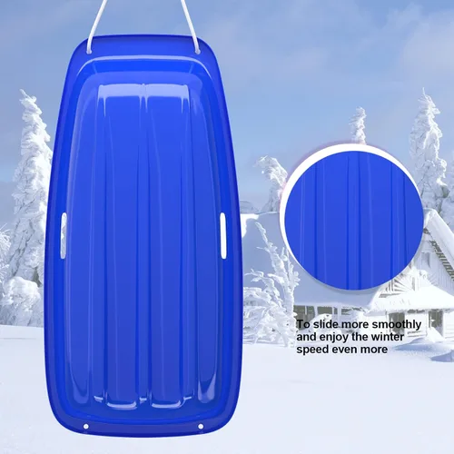 Vista 5 de AGPTEK Trineo de Nieve Bajada Velocista Duradero de 35/47 Pulgadas para Niños, Niñas y Adultos con Asas Integradas y Cuerda de Tracción