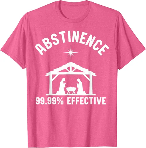 Vista 33 de Abstinence 99.99 Percent Effective Nativity Christmas Joke T-Shirt