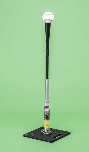 Vista 4 de G Tee Lite Baseball/Softball Batting Tee Flexible Rubber Cup, Sturdy Metal Base & Stainless Steel Best Training Equipment Silver