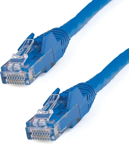 Vista 2 de StarTech Cable Ethernet CAT6 de 6 pulgadas – Cable Ethernet CAT 6 Gigabit amarillo -650 MHz 100 W PoE RJ45 UTP Network/Patch Cord Snagless w/Strain