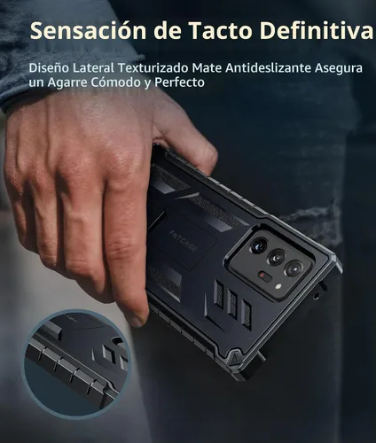 Vista 7 de FNTCASE Funda para Samsung Galaxy Note 20 Ultra: [Protector de pantalla y soporte integrados] [Protección contra caídas de grado militar] Protección