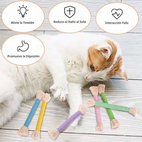 Vista 6 de Retro Shaw Cuerda de juguetes para gatos con hierba gatera, juguete