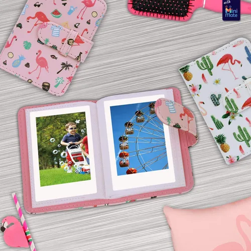 Vista 4 de Fuji Instax Mini 9 Cámara Instantánea Verde Lima con Estuche Personalizado + Paquete de Valor de Película (50 Hojas) Álbum de Fotos con Diseño