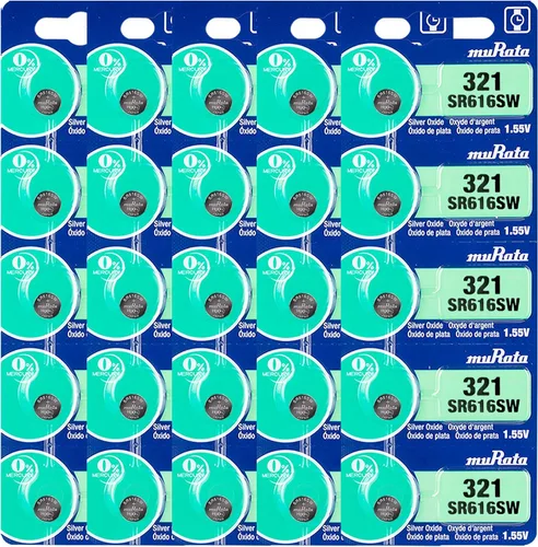 Vista 9 de Murata 321 Batería SR616SW 1.55V Celda de botón de reloj de óxido de plata (5 baterías)