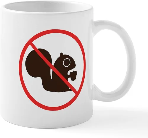 Vista 17 de CafePress Taza navideña de ardilla de 11 oz (11.0 fl oz) taza de café de cerámica