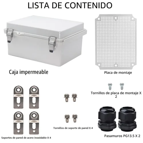 Vista 4 de Caja Eléctrica Impermeable para Exteriores Caja de Conexiones Resistente a la Intemperie IP67 Carcasa de Plástico ABS Caja de Proyecto para Gris