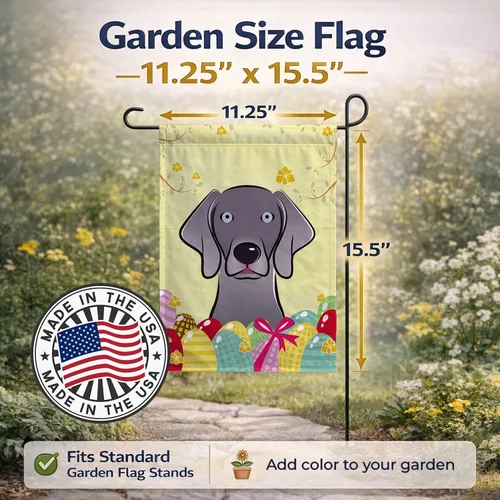 Vista 174 de Caroline's Treasures BB1923GF Bandera decorativa para jardín con diseño de Border Collie, para caza de huevos de Pascua, para jardín, jardín, patio
