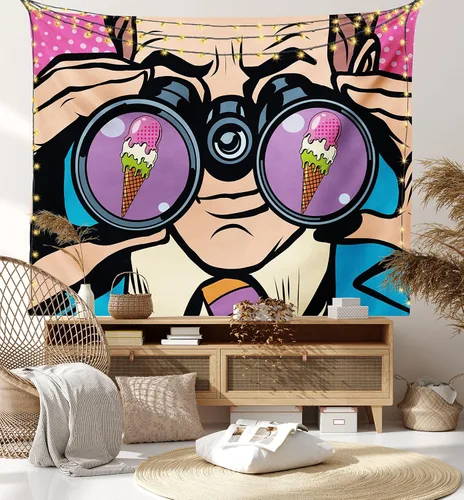 Vista 58 de Lunarable Tapiz azul, piscina temática de competición deportiva con carriles imagen de pictograma acuático, decoración de tela para colgar