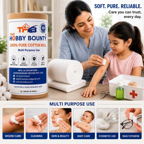 Vista 5 de Rollo de algodón puro absorbente de 2.205 libras de lana enrollada, multiusos, uso suave para sala de primeros auxilios quirúrgicos, removedor
