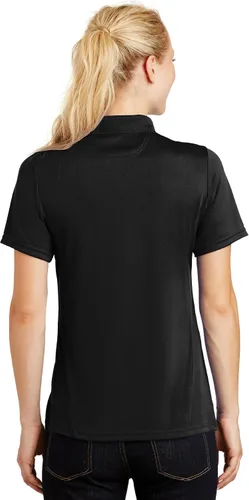 Vista 3 de Polo Dry Zone Raglan Accent para mujer, Negro