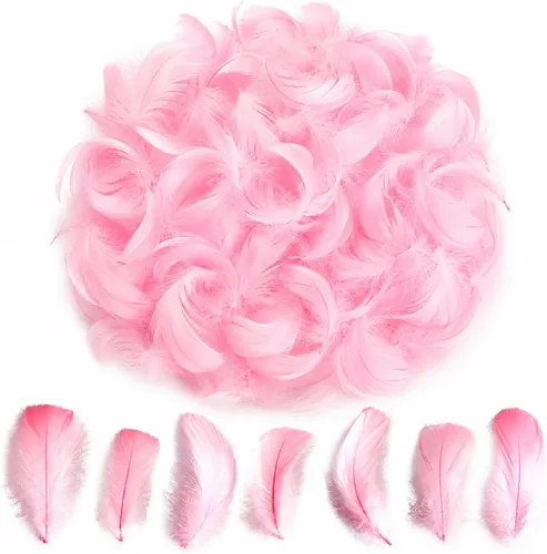 Vista 18 de 300 piezas de plumas negras de 2-3 pulgadas, plumas a granel para manualidades, accesorios para atrapasueños, proyectos de arte, manualidades DIY
