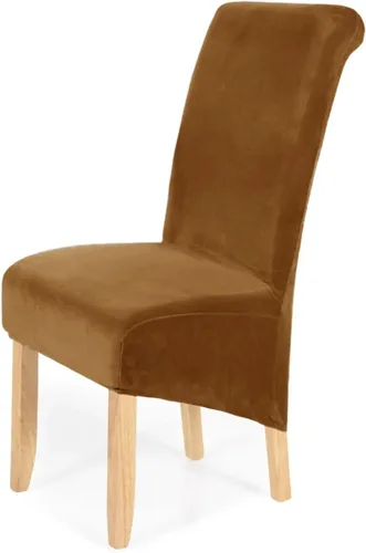 Vista 17 de 4 fundas para sillas de comedor, terciopelo elástico, extraíble, lavable, grande, suave, para comedor, cocina, hogar, restaurante, silla (negro)