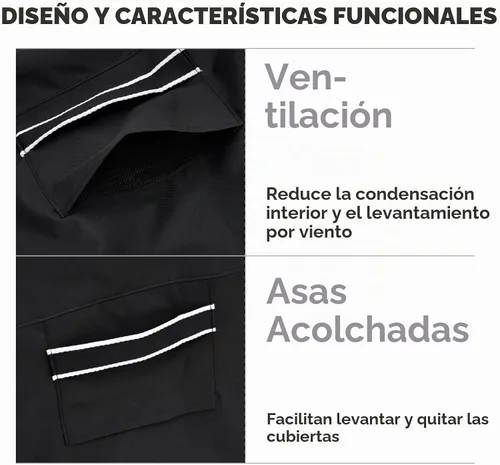 Vista 5 de Loriano Fundas de sofá de patio de 3 plazas, 100% impermeables, ajuste perfecto para fundas de sofá al aire libre, tela Oxford, muebles de patio