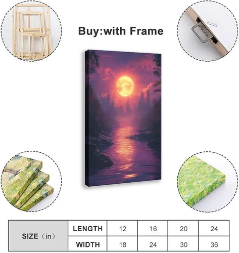 Vista 2 de XAHOR Impresión abstracta de onda sintética de vaporwave – Póster digital de neón de paisaje de ensueño – Decoración de pared retro moderna