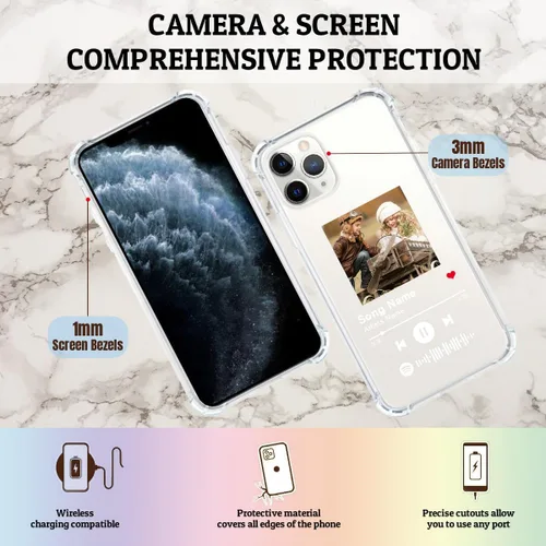 Vista 4 de Funda personalizada para iPhone 15 14 13 12 11 Pro Max Mini SE XS XR Samsung Galaxy Z Flip 5 S24 S23 S22 S21 S20 FE Ultra Plus A14 A13 A10e Google