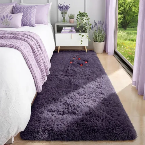 Vista 58 de Alfombras grises pequeñas para dormitorio, 2 x 4 pies, alfombras de pasillo lavables de felpa para pasillo 2- Gris