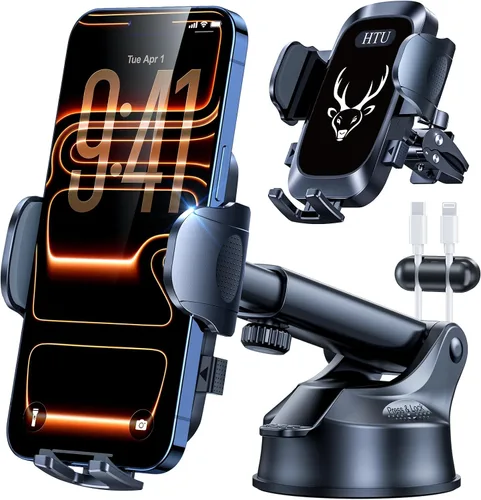 Vista 12 de HTU 【98 + libras de succión más fuerte y grado militar】 Soporte de teléfono para automóvil 【Patente y certezas de seguridad】 Soporte para teléfono