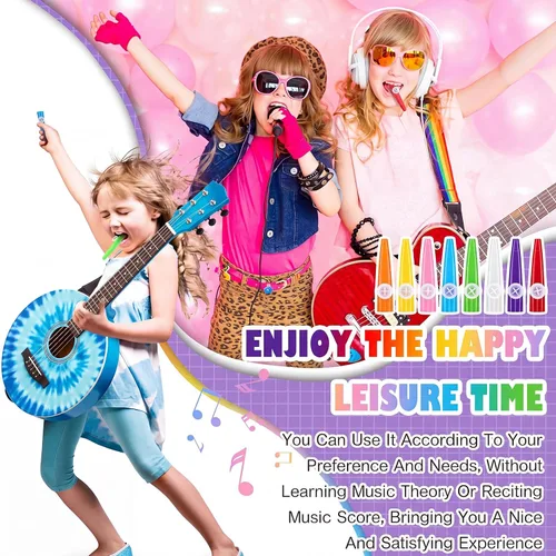 Vista 5 de Boao 200 piezas de instrumentos musicales Kazoo de plástico para fiestas para adultos, música divertida Kazoo para niños, aulas, juguetes musicales