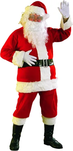 Vista 2 de Rubies Flannel Santa Claus Suit for Adults, Men's XL