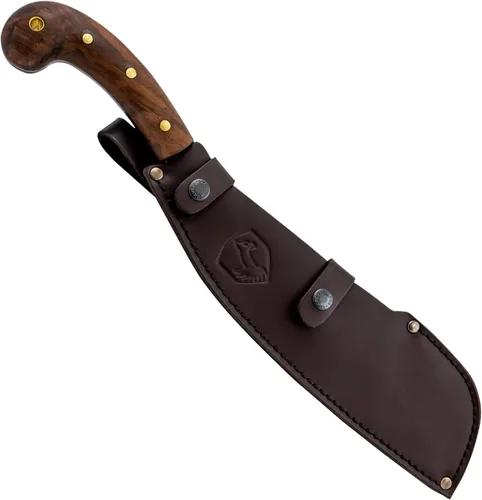 Vista 2 de Condor Herramienta y cuchillo, Village Parang Machete, hoja de 12 pulgadas, mango de madera dura con funda, marrón
