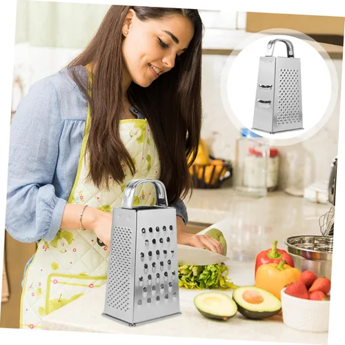 Vista 4 de Housoutil Herramienta de mano de cocina Rallador de acero inoxidable para queso Patata Vegetal