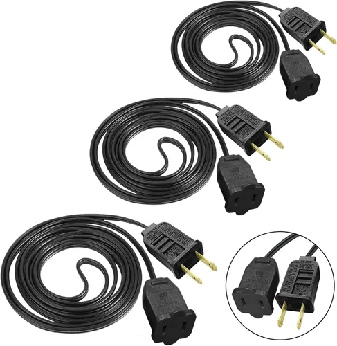 Vista 13 de [30 pies] Paquete de 5 cables de extensión de luz de Navidad de 6 pies Verde-paquete de 5