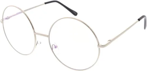 Vista 11 de zeroUV Gafas grandes de gran tamaño con marco de metal transparente y círculo redondo
