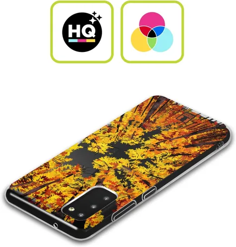 Vista 2 de Head Case Designs Funda de gel con diseño de hojas de otoño (protección de grado militar) compatible con Samsung Galaxy S21 Ultra 5G Autumn Leaves