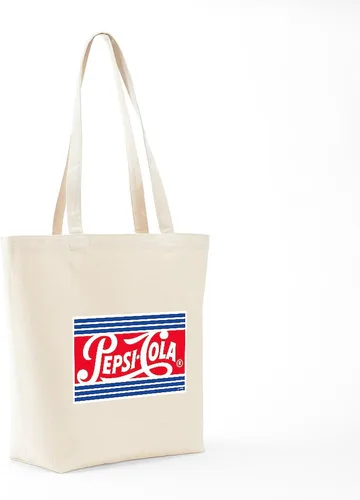 Vista 123 de CafePress Pepsi Tote Bag Bolsa de lona natural, bolsa de compras de tela, Caqui