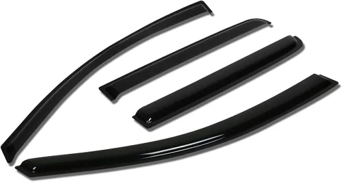 Vista 42 de Auto Dynasty Protectores de lluvia con cinta adhesiva compatible con Sentra B15 4DR 2000-2006 4 piezas deflector de visera de ventilación de ventana