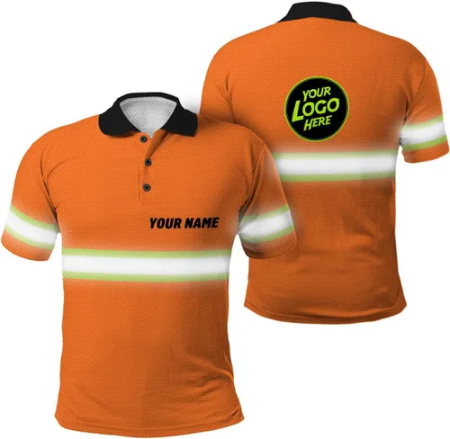 Vista 16 de Uniform Company - Polo reflectante de alta visibilidad para hombres y mujeres, polo de seguridad, ropa de trabajo para trabajadores