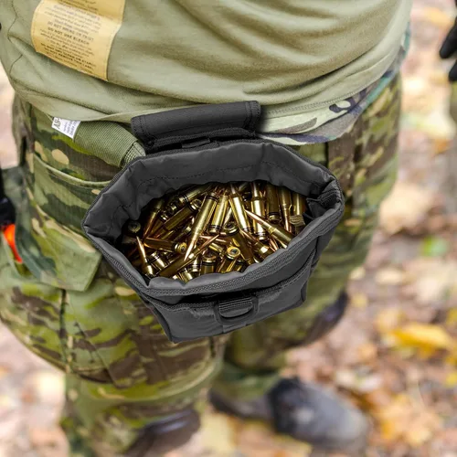 Vista 7 de Molle Bolsa de volcado, Bolsa de carga plegable con cordón, Bolsa de munición para cinturón de utilidad militar