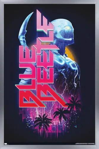 Vista 7 de Trends International Póster de pared de DC Comics Movie Blue Beetle Versión sin marco