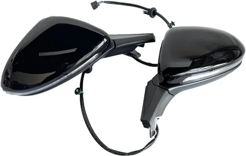 Vista 3 de Espejo retrovisor plegable automático con reversa, espejo lateral eléctrico plegable para VW Golf MK7 7.5 (Color Negro) Plegable eléctrico